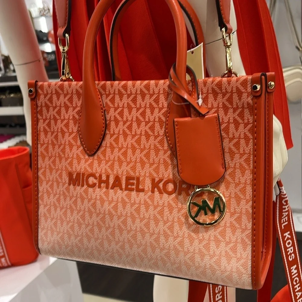 Michael Kors Mirella Small Ombré Signature Logo Crossbody XBODY Shopper Bag NWt